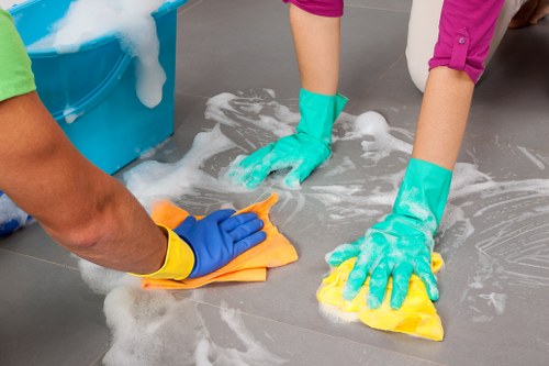 Professional oven cleaner servicing a home kitchen in N19