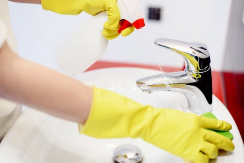 Local cleaning team working in an N19 flat