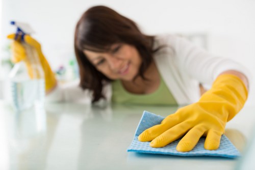 Supervisor assessing a carpet cleaning complaint case